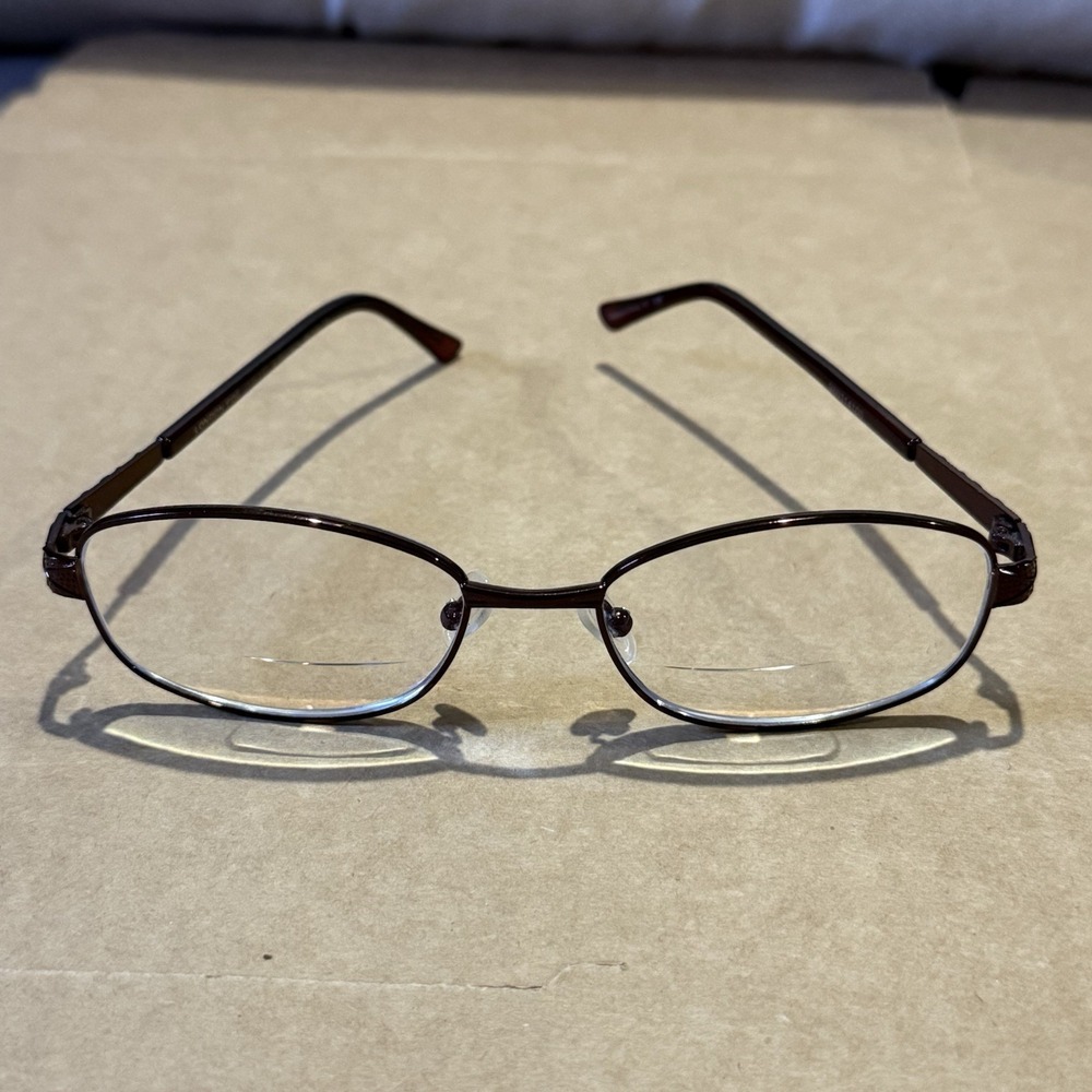 London Fog Eyeglasses LF003‎ C1 Burgundy Tortoise Round metal Frames 55-18-135